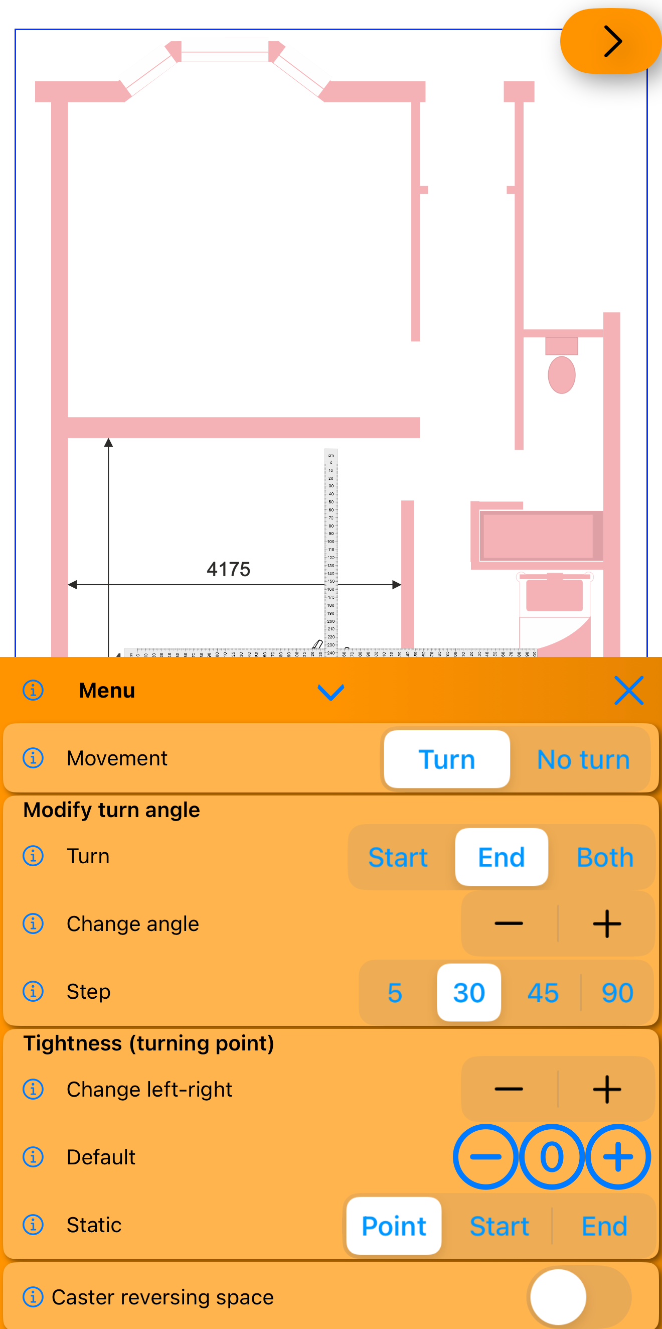Plan menu interface
