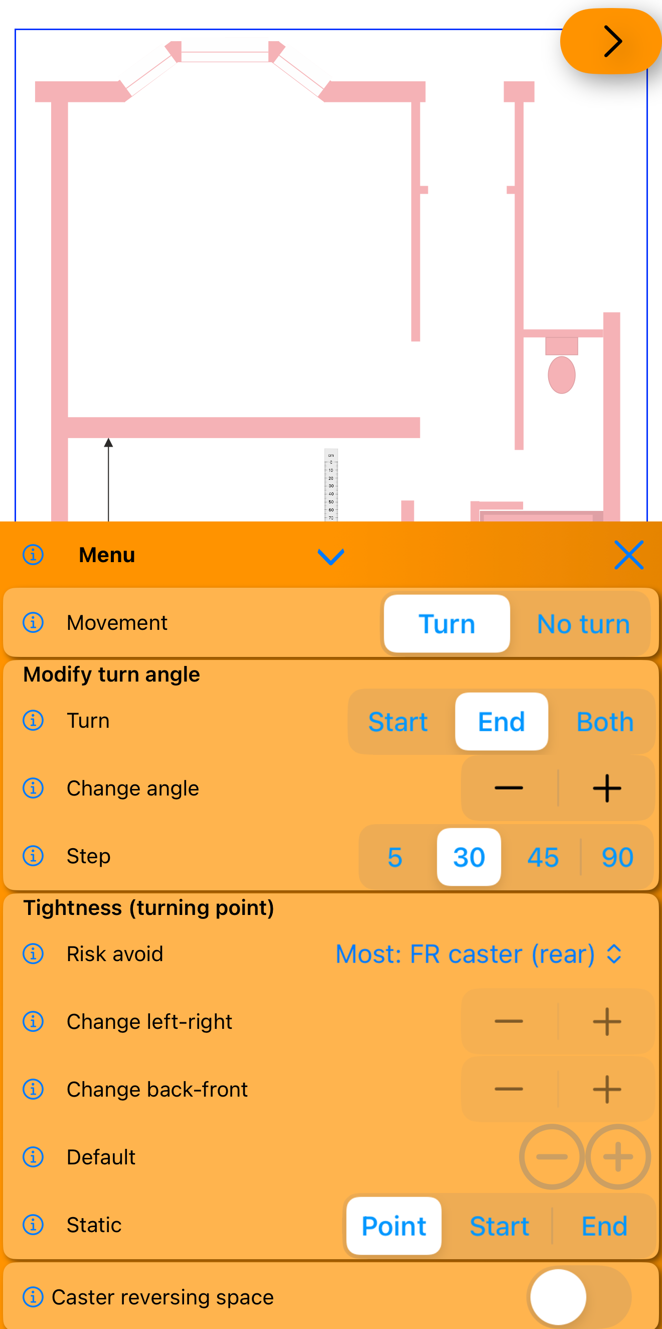 Plan menu interface